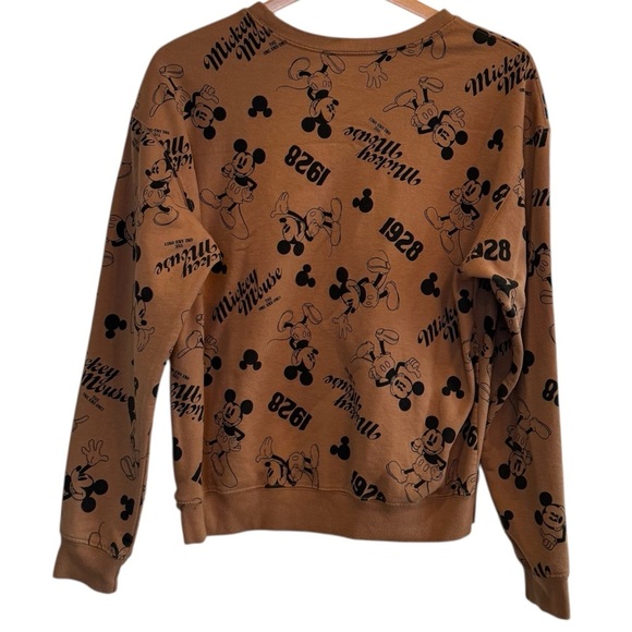 DISNEY Mickey Mouse 1928 Adult Pullover Sweatshirt Black Brown The One And Only - Picture 2 of 4